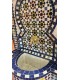 Fuente de Terraza o Jardín Mosaico Morisco de Azulejo Zellige Andalusí - Modelo Mulawan Jamil