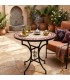 Mosaic Table - Red Round - Fez Tiles - Model KHAMRA MUDAWAR