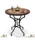 Mosaic Table - Red Round - Fez Tiles - Model KHAMRA MUDAWAR
