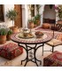 Mesa de Mosáico - Redonda Roja - Azulejos Fez - Modelo KHAMRA MUDAWAR
