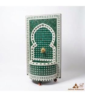 Fuente de mosaico marroquí 100 cm - Modelo Akhdar Jamil