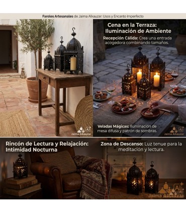 Square Iron Lantern for Candle - Ideal Gift - Online