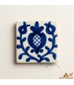 Azulejo Cerámica Marroquí Esmaltado Estilo Andalusí - Estilo Fajalauza Granada - 5 x 5 cm - Artesanal - Modelo 121