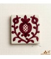 Azulejo Cerámica Marroquí Esmaltado Estilo Andalusí - Estilo Fajalauza Granada - 5 x 5 cm - Artesanal - Modelo 122