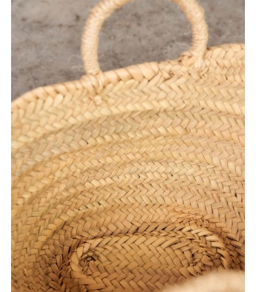 Capazo de Palma Natural Artesanal con Asas de Pita