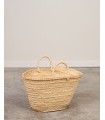 Cesto de Palma Natural Artesanal com Alças de Pita