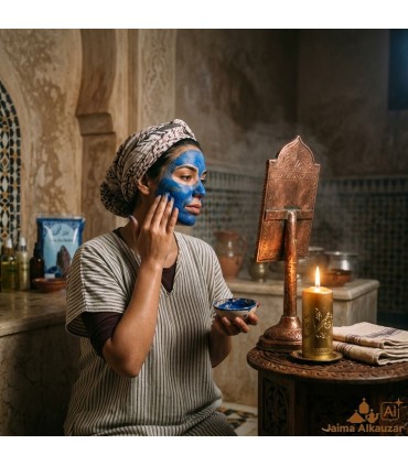 Nila Azul Marroquí en Polvo 1kg | Cosmética Natural para Hammam, Mascarillas Faciales y Corporales | 100% Pura