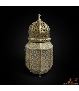 Farol Marrakech Latão Premium | Iluminação Árabe de Luxo