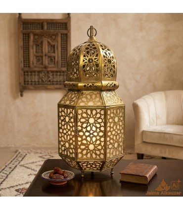 Lanterna in Ottone Marrakech Premium | Lampade Arabe di Lusso