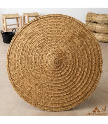 Parapluie artisanal en sparte de 2 m avec structure en fer | Fait à la main au Maroc