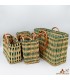 Panier Marocain Artisanal en Osier avec Poignées en Cuir | Sac de Plage, Piscine et Marché