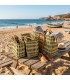 Panier Marocain Artisanal en Osier avec Poignées en Cuir | Sac de Plage, Piscine et Marché