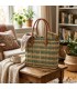 Panier Marocain Artisanal en Osier avec Poignées en Cuir | Sac de Plage, Piscine et Marché
