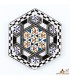 Caja de 6 Posavasos Hexagonales de Taracea Egipcia Artesanal – Mosaico Decorativo Hecho a Mano - Alta Calidad