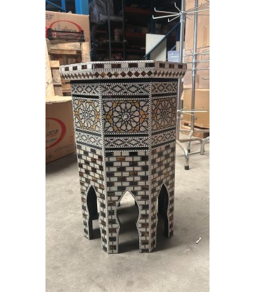 Mesa de Taracea Egipcia Artesanal — Pieza Única con Compartimento Secreto