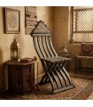 Silla de Taracea Egipcia Artesanal — Elegancia y Tradición en una Pieza Única