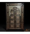 Porte Marocaine Arc Bois - Os, Alpaga et Laiton - 214 x 129 cm - Modèle SULTAN