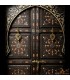 Puerta marroquí artesanal modelo Sultan | Madera, hueso y alpaca