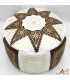 Arabian Puff Leather 100% - Brown Moroccan Handicraft - Model Laun Bunni