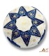 Arabian Puff 100% Leather - Navy Blue Color Moroccan Handicraft - Laun Azrak Bahri Model