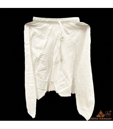 Bombacho Hombre - Algodón Blanco - Talla Unica - Bolsillo