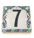 Blue Andalusian Tile House Number - Nazari Mosaic - 10 cm - Handmade - Arkamun Model