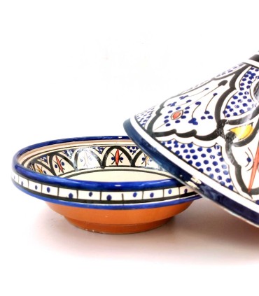 Authentic Moroccan Ceramic Tajine - Asfi Tetuan Kabir 22cm