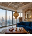Lampada da soffitto traforata in ottone traforato DELUXE - Modello Dubai - 80 cm