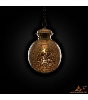 Lampada da soffitto traforata in ottone traforato DELUXE - Modello Qatar - 35 cm