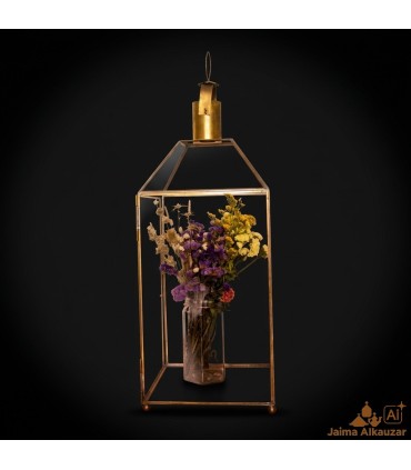 Lanterne Vintage en Verre et Laiton - Modèle Munawar