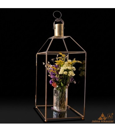 Vintage Glas und Messing Laterne - Munawar Modell