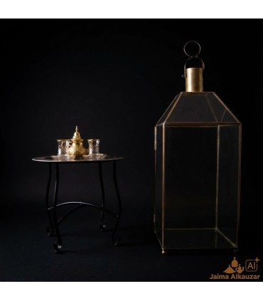 Lanterna vintage in vetro e ottone - Modello Munawar