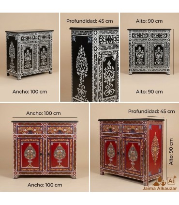 Commode Marocaine Blanche 100cm x 45cm x 90cm