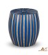 Mesa Auxiliar Marroquí de Madera y Resina Azul – Artesanal – 41 × 51 cm - Modelo Armilat