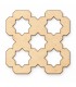 Celosía Árabe de Madera Modelo Murabba - Decoración Geométrica