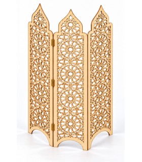 Biombo Madera Calada - Celosía Arabe - Modelo Alkauzar  - 180 cm