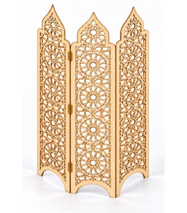 Biombo Madera Calada - Celosía Arabe - Modelo Alkauzar  - 180 cm
