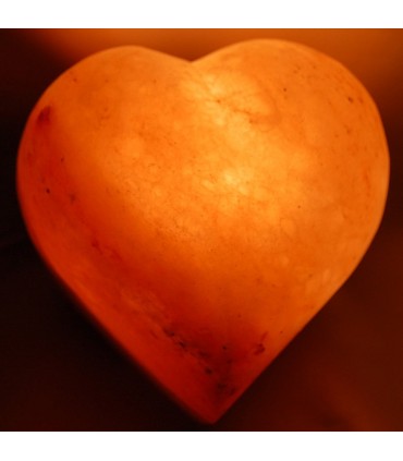 Coeur de lampe de sel poli - naturel - Himalaya - nouveauté