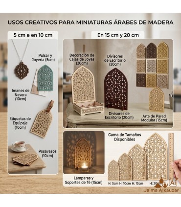 Miniatura Celosía Árabe Generalife - Madera Okume