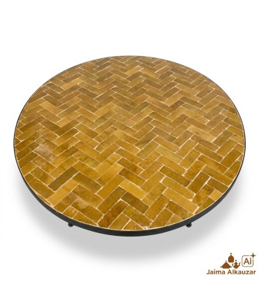 Table ronde en zellige artisanal Asal - Décoration marocaine