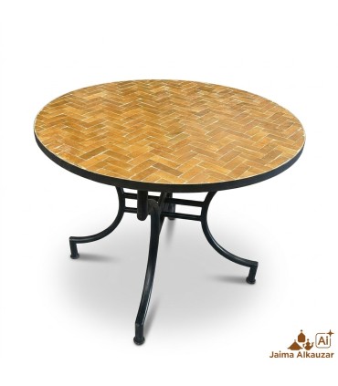 Table ronde en zellige artisanal Asal - Décoration marocaine
