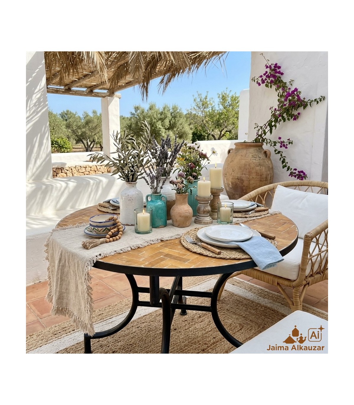 tischservice 18 Teile Blue Sicily Größe:140x200