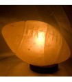 Polished Salt Rugby Ball Lamp - Natural - Himalaya