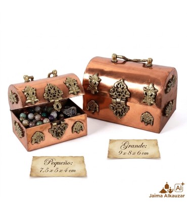 Set di 3 Bauli in Rame Decorativi - Design Elegante e Pratico