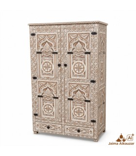 Armario ropero madera tallada serie Beréber | Diseño artesanal
