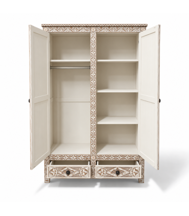 Armario ropero madera tallada serie Beréber | Diseño artesanal