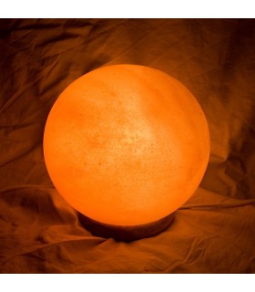 Esfera de lâmpada de sal polida - Natural - Himalaia - novidade