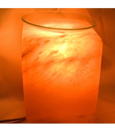 Cube Salt Lamp Polido - Natural - Himalaya - Quemador PErfume