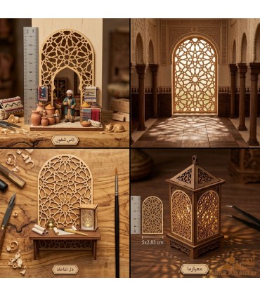 Miniatura Celosía Árabe Generalife - Madera Okume