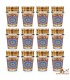 Set of 12 Mosaic Tea Glasses with Gold Details | 100 ml
